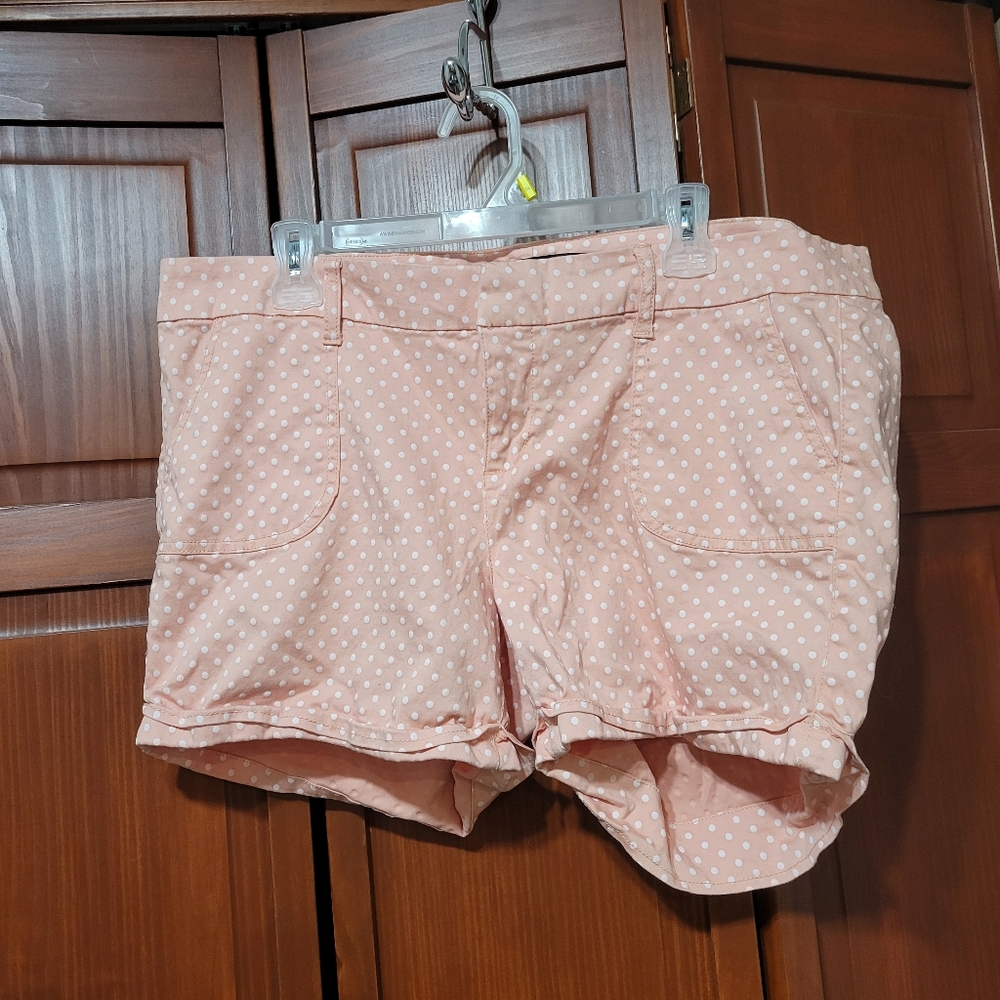 Torrid Pink Polkadot Coquette Preppy Summer Spring Rolltab Highrise Shorts | 18